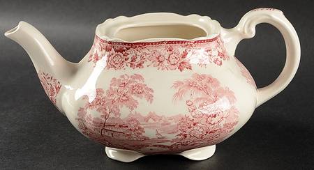 Tonquin Red Pink Teapot No Lid