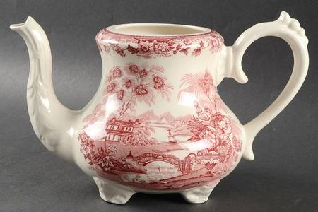 Tonquin Red Pink Teapot No Lid