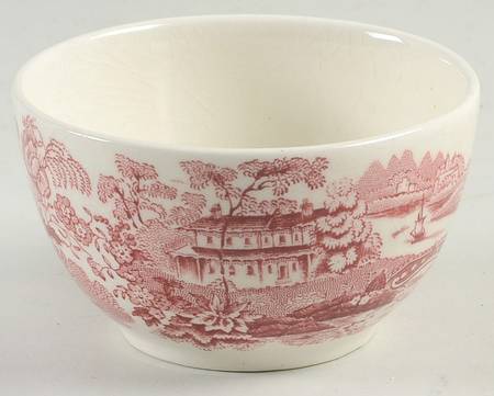 Tonquin Red Pink Mini Open Sugar Bowl