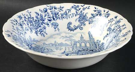 Waterfall blue 8" Round Vegetable Bowl