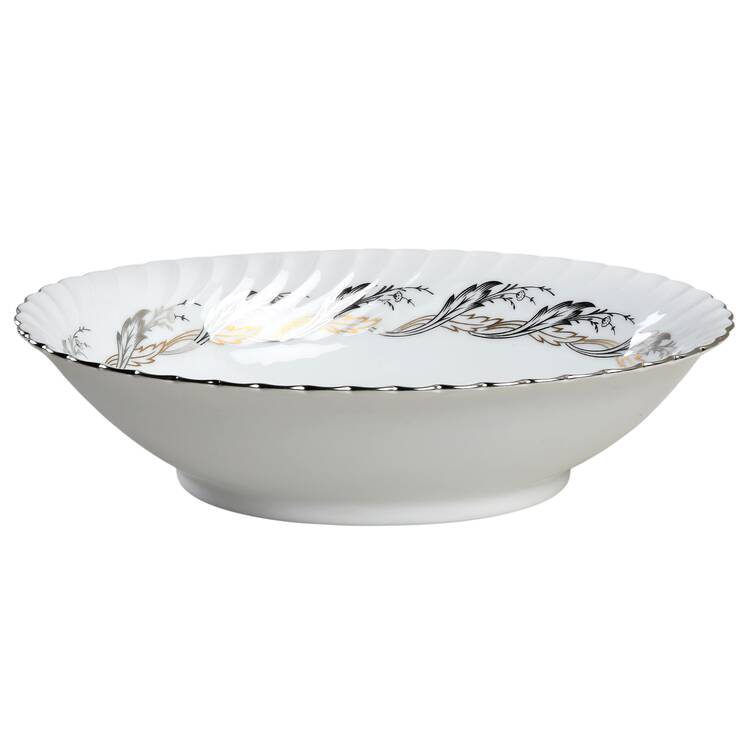 Golden Silver 9" Oval Vegetable Bowl