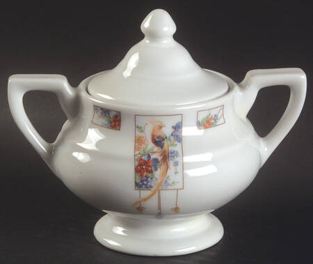 Golden Pheasant Sugar Bowl & Lid