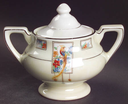 Golden Pheasant Sugar Bowl & Lid