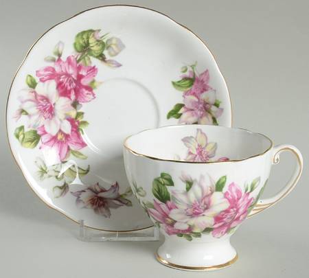 Ramona Footed Cup & Saucer Set by Royal Standard