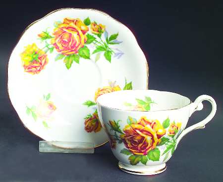 Romany Rose Footed Cup & Saucer Set