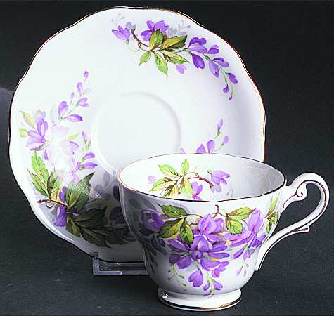 Wistaria Footed Cup & Saucer Set