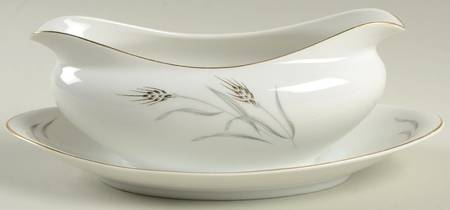 Summer Song Gold Gravy Boat with Attached Underplate