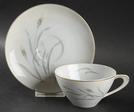 Summer Song Gold Flat Cup & Saucer Set