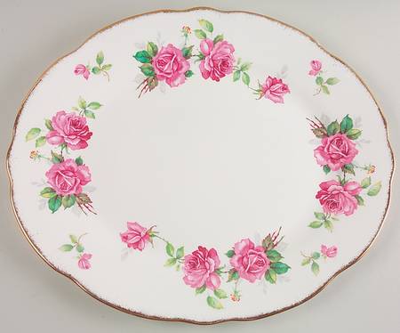 Berkeley Rose 14" Oval Serving Platter