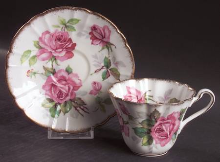 Berkeley Rose Flat Cup & Saucer Set