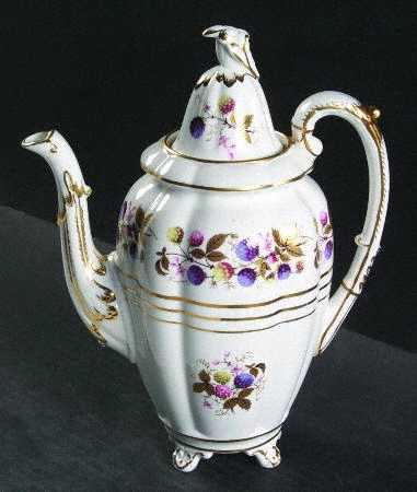 Golden Bramble (3 Gold Lines) Coffee Pot & Lid
