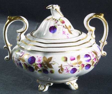 Golden Bramble (3 Gold Lines) Sugar Bowl & Lid