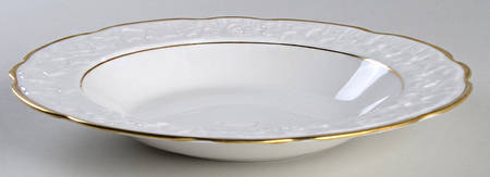 Old English Oak Gold Rim Soup Bowl