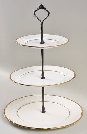 Old English Oak Gold 3 Tiered Serving Tray (DPM1,SPM1,BBM1)