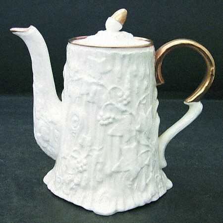 Old English Oak Gold Mini Coffee Pot & Lid