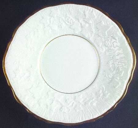 Old English Oak Gold Cake Plate