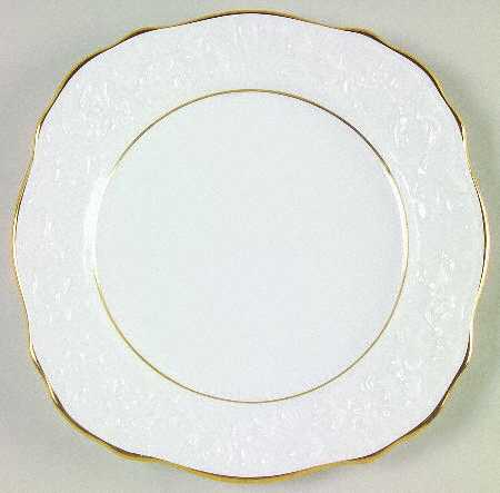 Old English Oak Gold Square Luncheon Plate