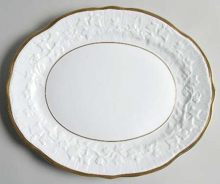 Old English Oak Gold 12" Oval Serving Platter