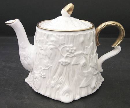 Old English Oak Gold Small Teapot & Lid