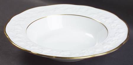 Old English Oak Gold Rim Soup Bowl