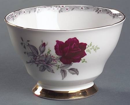 Roses To Remember (Scalloped) Open Sugar Bowl
