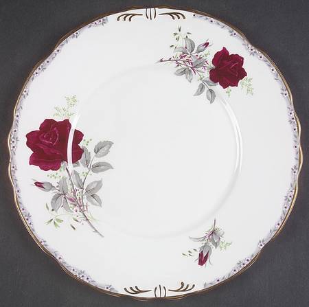 Roses To Remember (Scalloped) Handled Cake Plate