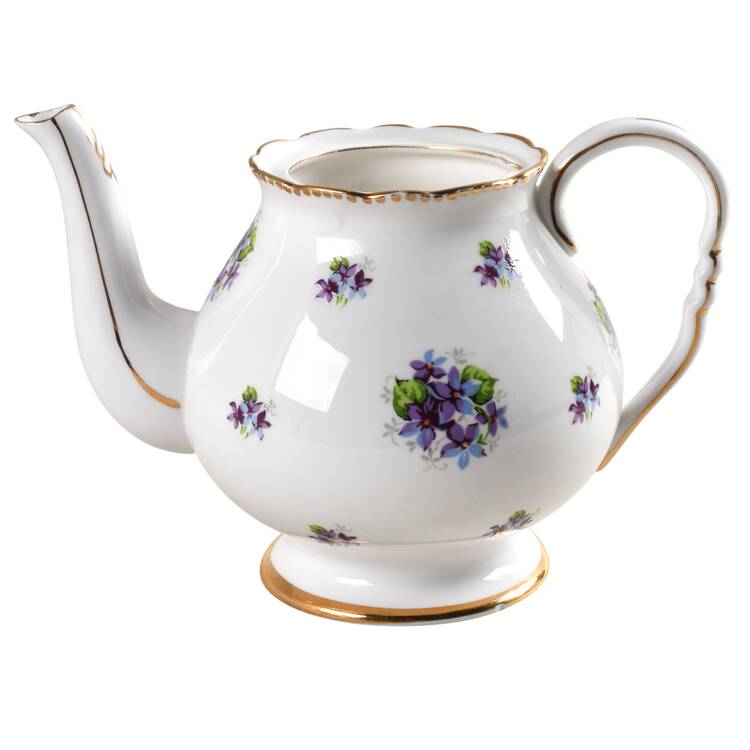 Sweet Violets (Not Embossed, Gold Drops Edge) Teapot No Lid