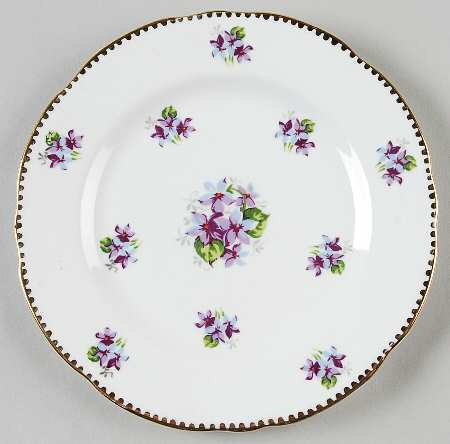 Sweet Violets (Not Embossed, Gold Drops Edge) Bread & Butter Plate