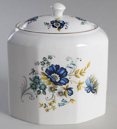 Blue Corn Flower Biscuit Barrel & Lid