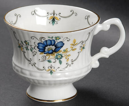 Blue Corn Flower Footed Cup