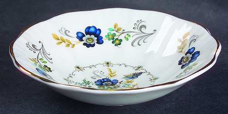 Blue Corn Flower Shell Shaped Dish by Royal Tara