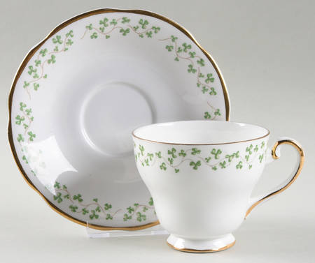 Shamrock Footed Cup & Saucer Set