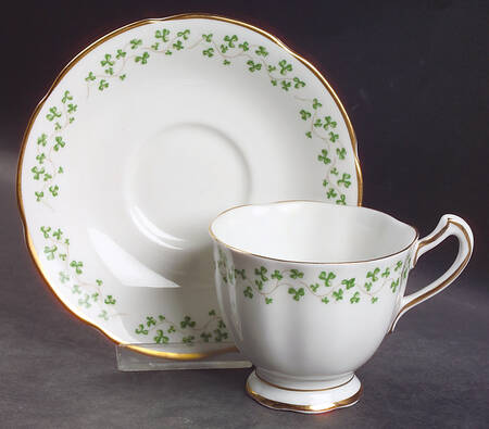 Shamrock Footed Cup & Saucer Set
