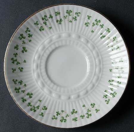Trellis Shamrock (Ribbed, Fluted) Saucer for Demitasse Cup