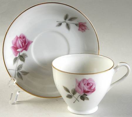 Rose Marie (Smooth) Footed Cup & Saucer Set