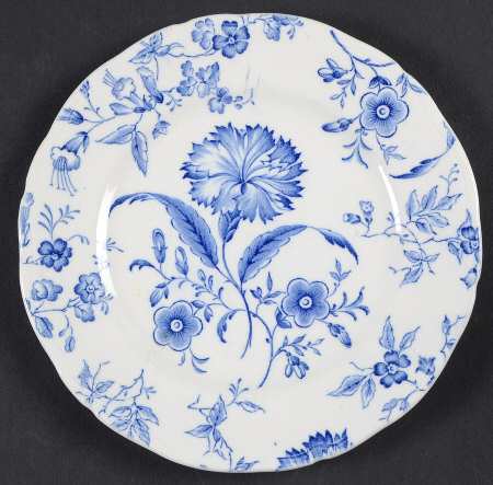 Wild Flower Blue Bread & Butter Plate