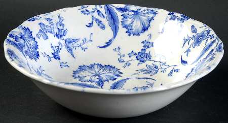 Wild Flower Blue Coupe Cereal Bowl