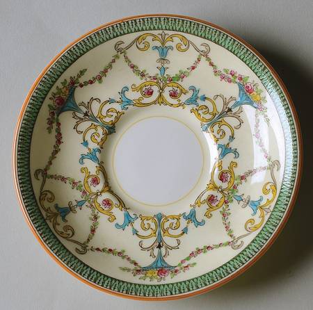 Bessborough Green Saucer for Demitasse Cup