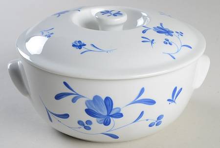 Blue Bow 1.25 Qt Round Oven To Table Casserole