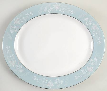 Bridal Rose 15" Oval Serving Platter