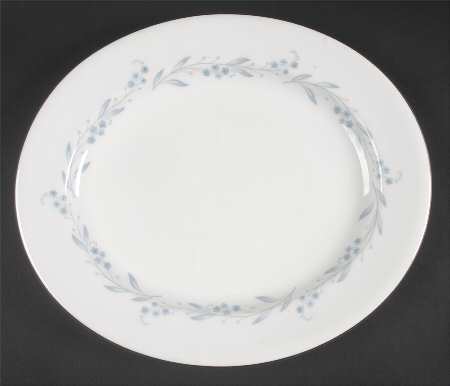 Bridal Wreath 13" Oval Serving Platter