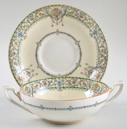 Chantilly Flat Cream Soup Bowl & Saucer Set