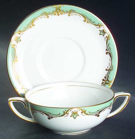 Devonshire Flat Cream Soup Bowl & Saucer Set