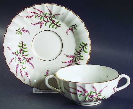 Dunrobin Footed Cream Soup Bowl & Saucer Set