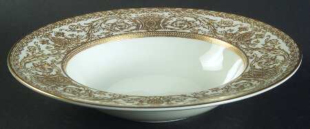 Embassy White and Gold Rim Soup Bowl