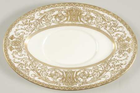 Embassy White and Gold Underplate for Gravy Boat