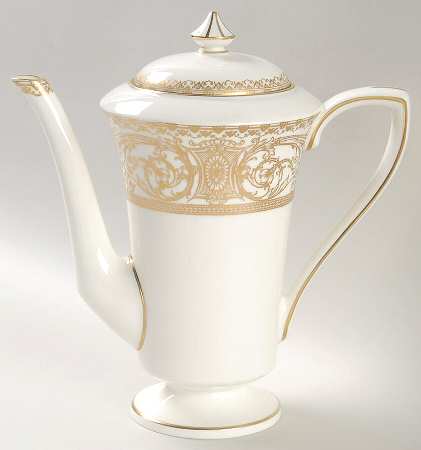 Embassy White and Gold Coffee Pot & Lid