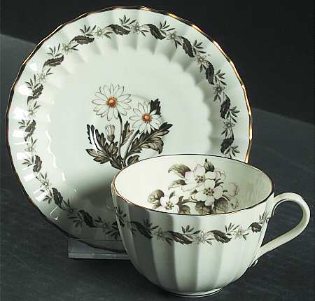 Engadine (No Inner Verge) Flat Cup & Saucer Set