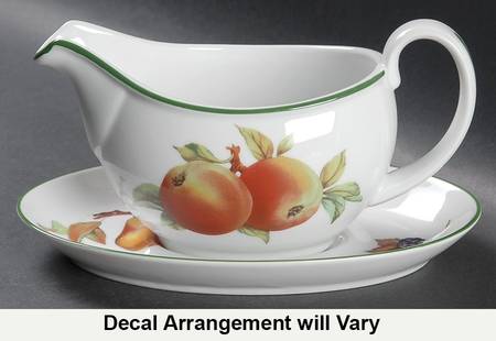 Evesham Vale Gravy Boat & Underplate by Royal Worcester