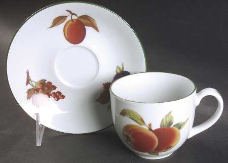 Evesham Vale Flat Cup & Saucer Set